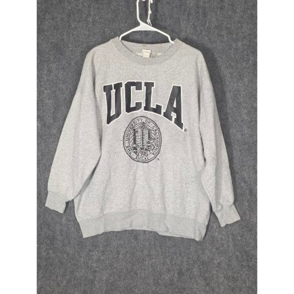 Mens M Sweatshirt Gray UCLA Bruins Crewneck Fleece Pullover Top H&M